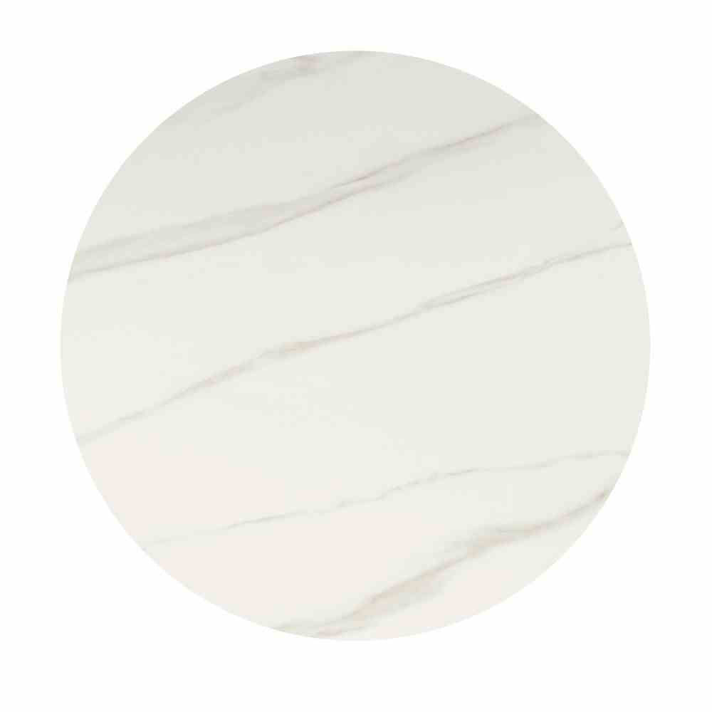 PARMA galds balts marmors / melna kāja