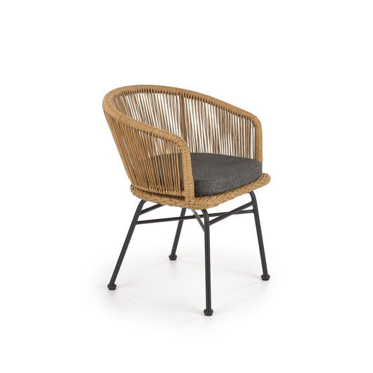 PD melns / dabīgs / pelēks krēsls 55/47/74/43 cm