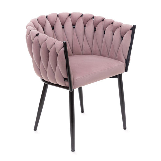 PRINSSI rozā samta krēsls 64x54x73 cm
