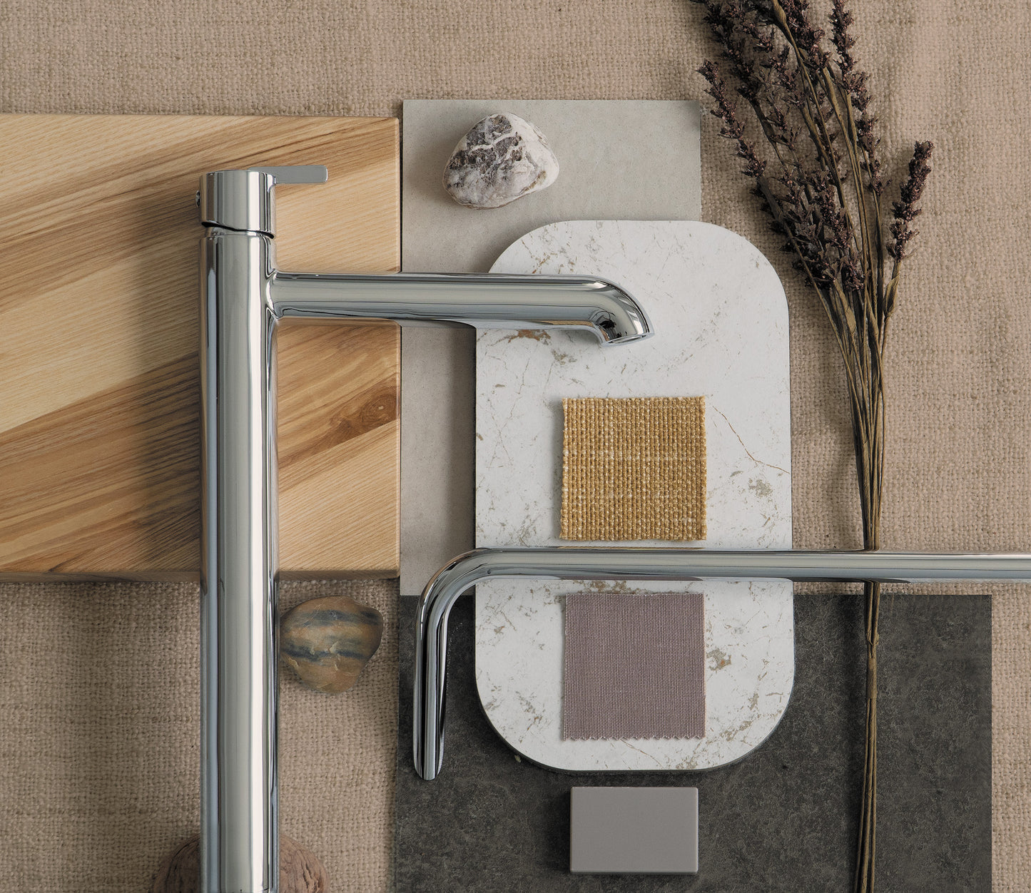 Augsts izlietnes maisītājs Silia 344 mm matēta tērauds - N1 Home