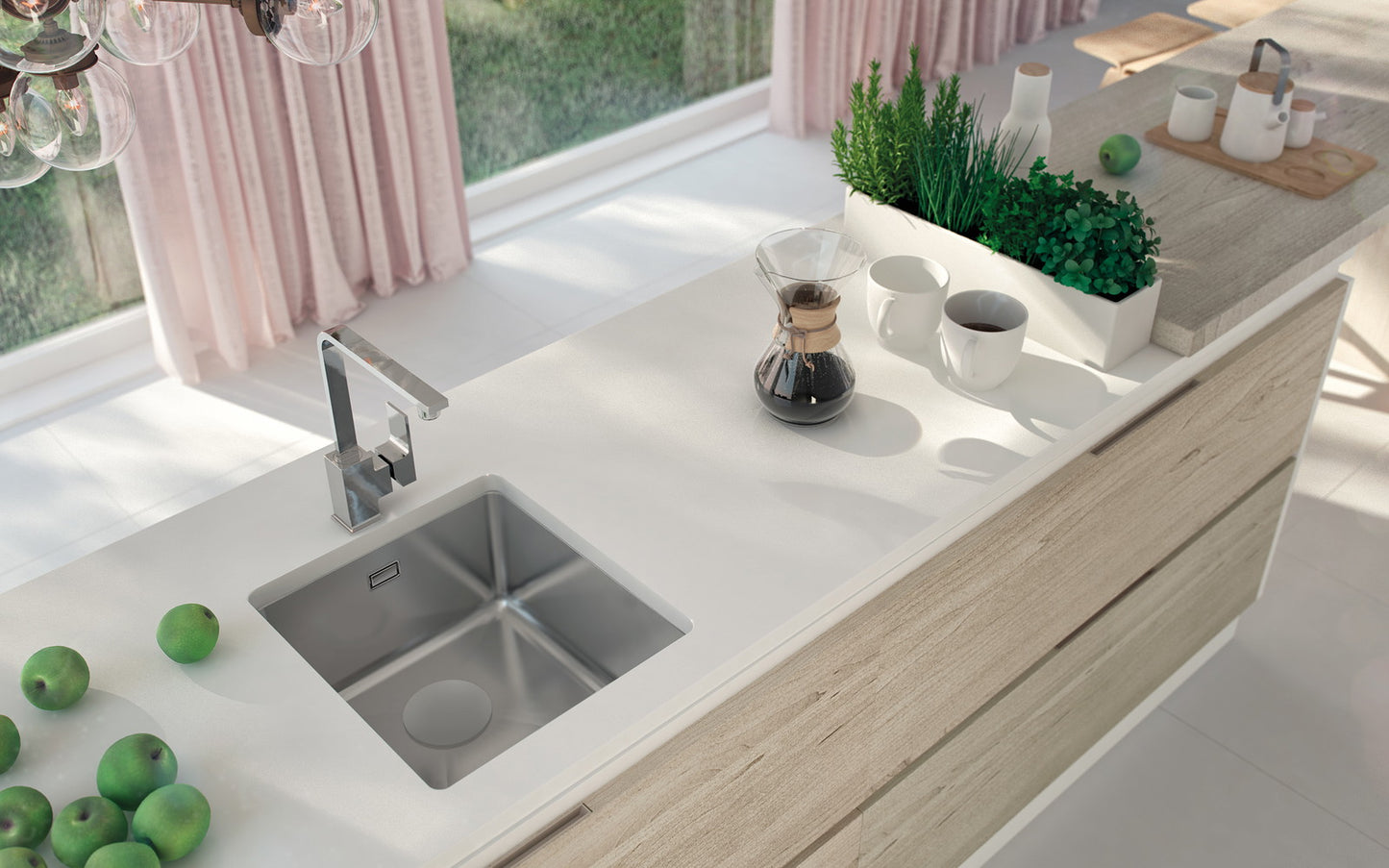 Tērauda izlietne ar 1 bļodu Egeria 490 x 440 x 230 matēts tērauds - N1 Home