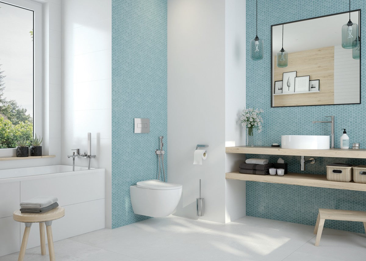 ESR 6 vienā slēptais tualetes komplekts balts/hroms - N1 Home