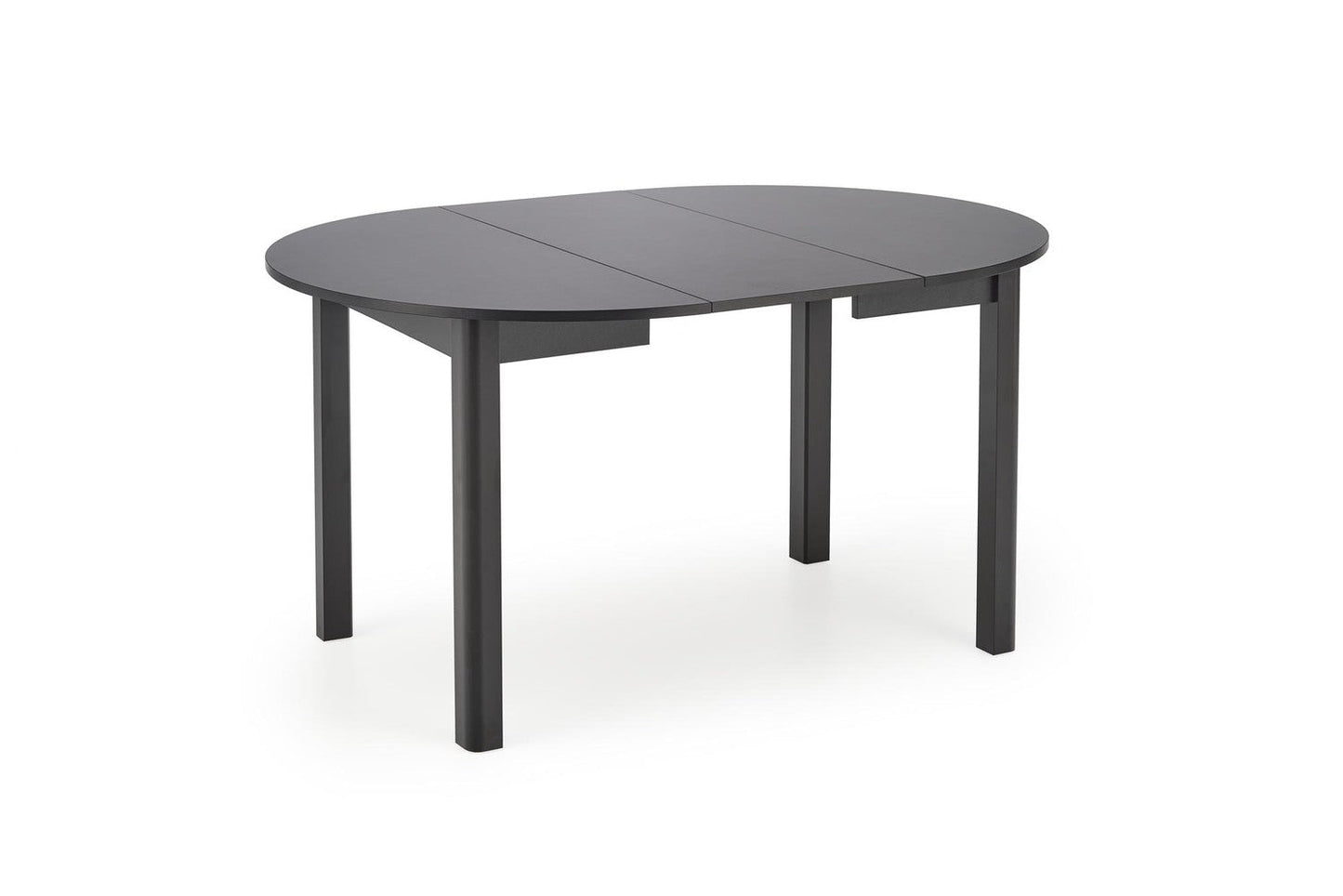 RN galda krāsu augsts melns, kājas - melnas (102-142x102x76 cm)