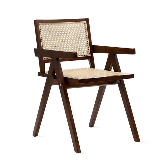 ROTIN koka krēsls ar Vīnes bizi brūnu 50x55x78 cm