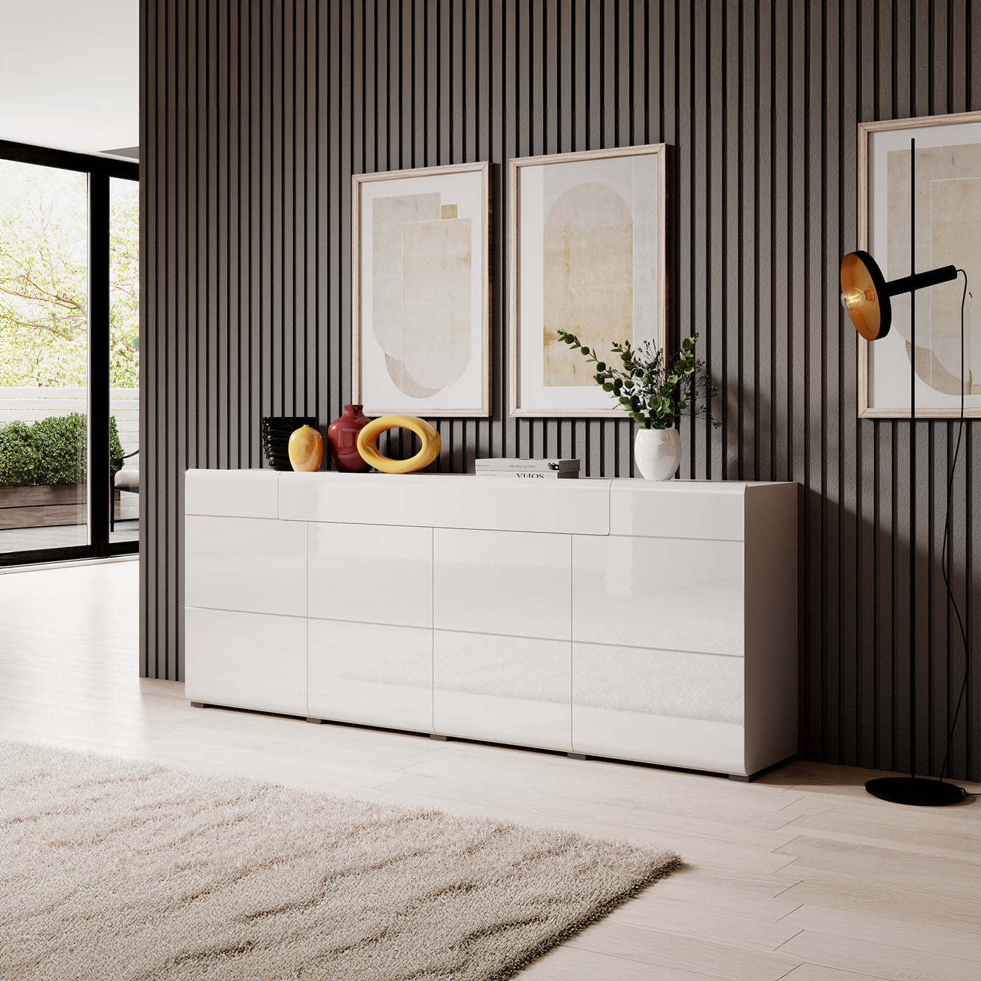 Kumode Tola 208/39/82 cm balts - N1 Home