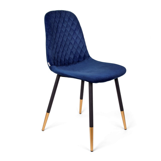 Velūra krēsls NOIR tumši zils 44x52x85cm