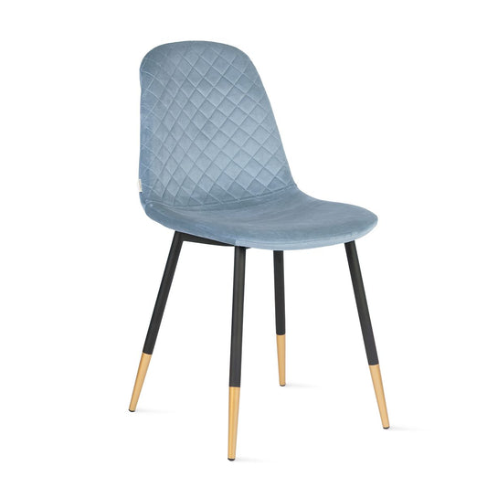 Velūra zils krēsls NOIR 44x52x85 cm