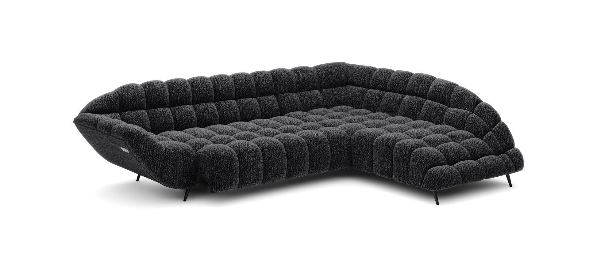 Dīvāns POKO 278/94/197 cm melns - N1 Home