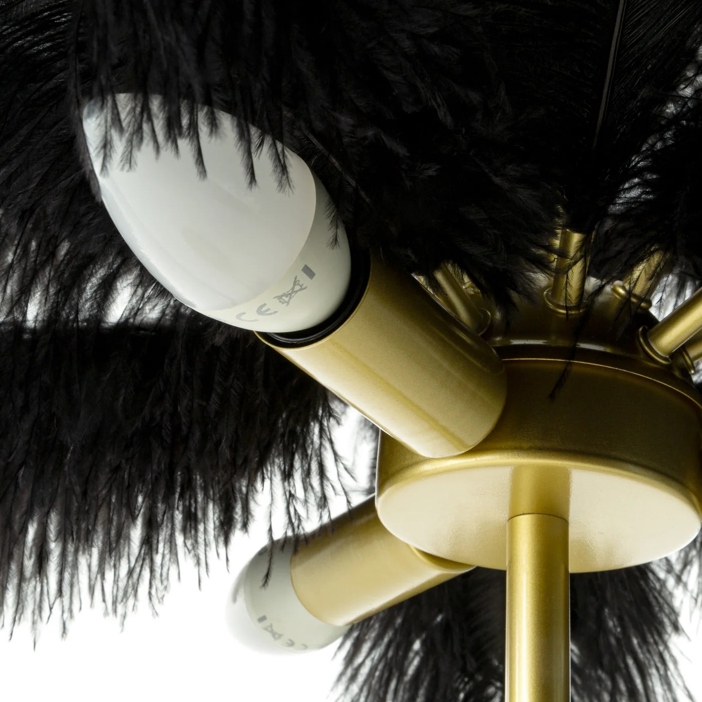 Stāvlampa Fieria 65/68 cm melns/zelts - N1 Home