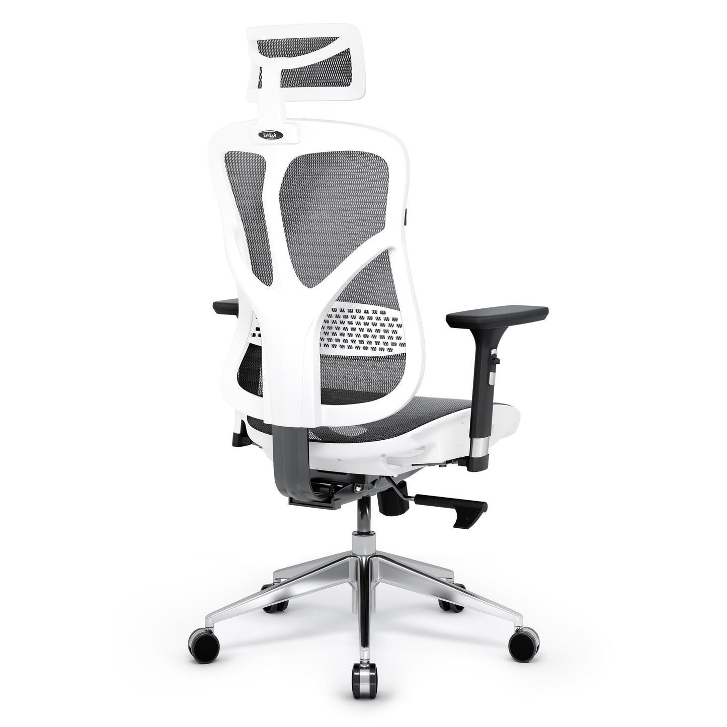 Krēsls V - Bas 119-130/50,5/68 cm balts/pelēks - N1 Home