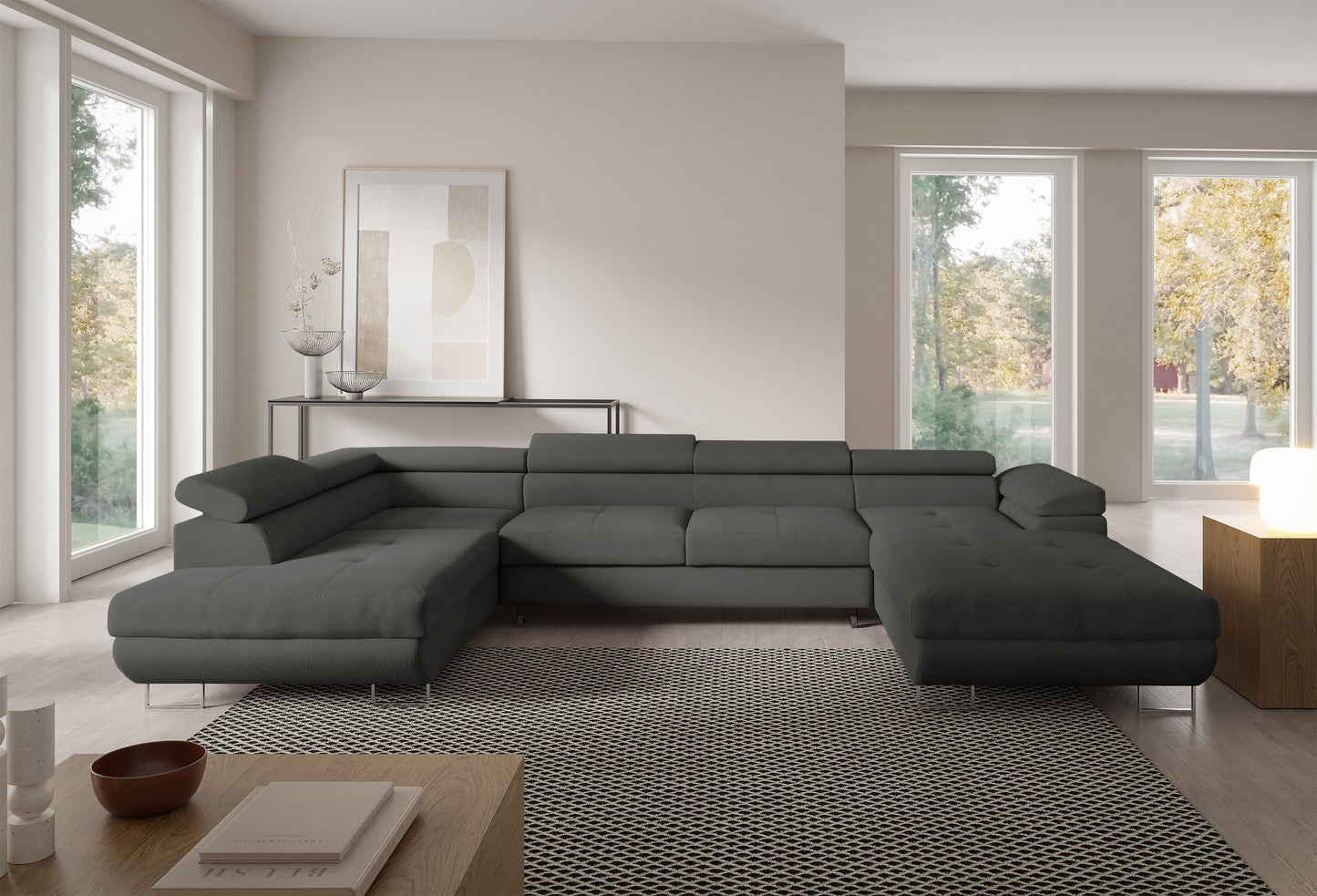 Dīvāns Nola 345/90/205 cm Gerra 120 - N1 Home