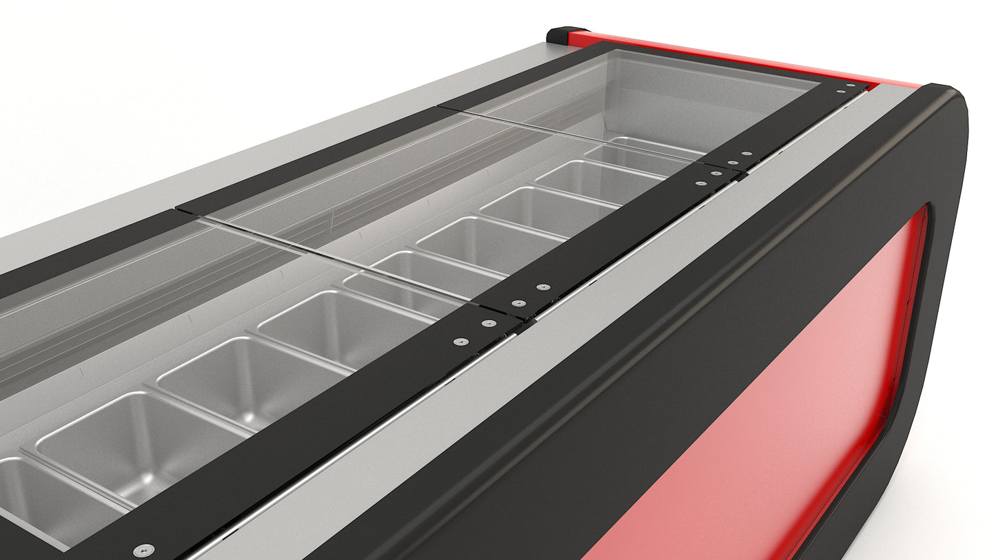 Saldējuma displeji Krong 2164x812x915 cm sarkans Enerģijas klase C - N1 Home