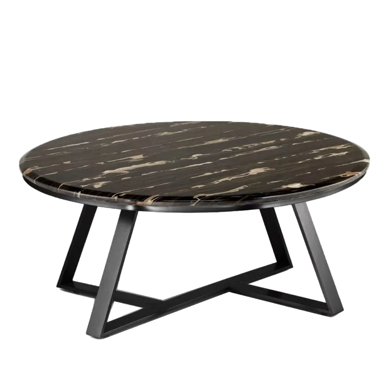 Kafijas galdiņs Dot Design Vinclar marmors 91x40 cm Melns marmors / Melns - N1 Home