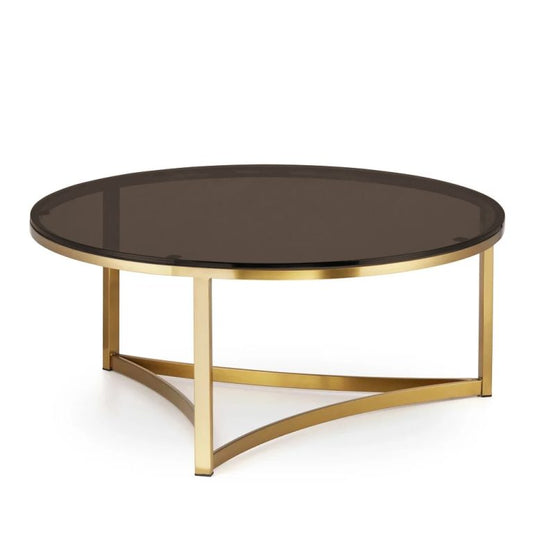 Kafijas galdiņs Dot Design Marron stikls 91x40 cm zelts - N1 Home