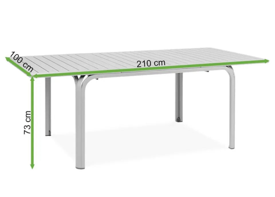 Galds Naro Apoli 210/100/73; 140/100/73 cm tortora - N1 Home