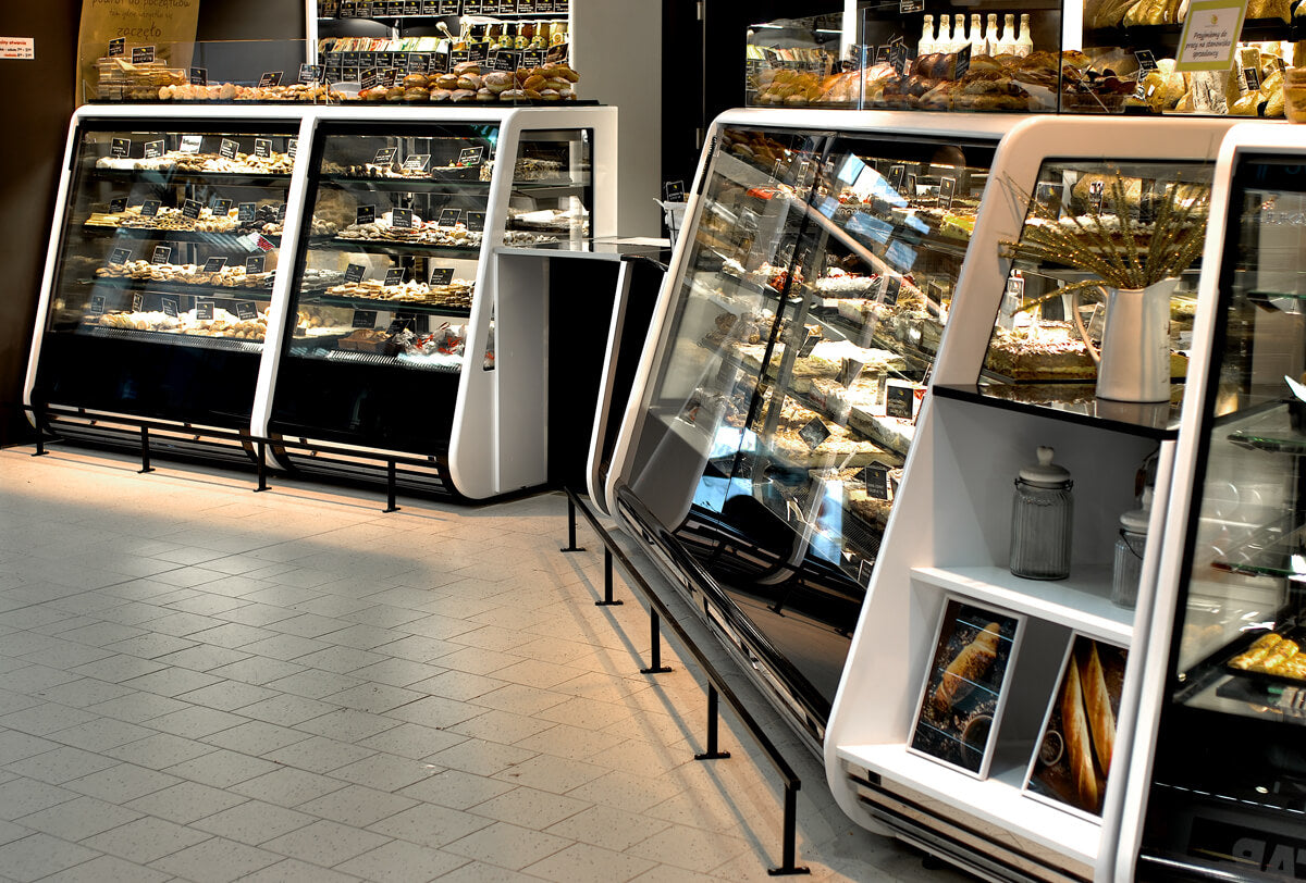 Saldējuma displeji Doca 2280x1275x1410 cm Enerģijas klase E melns - N1 Home