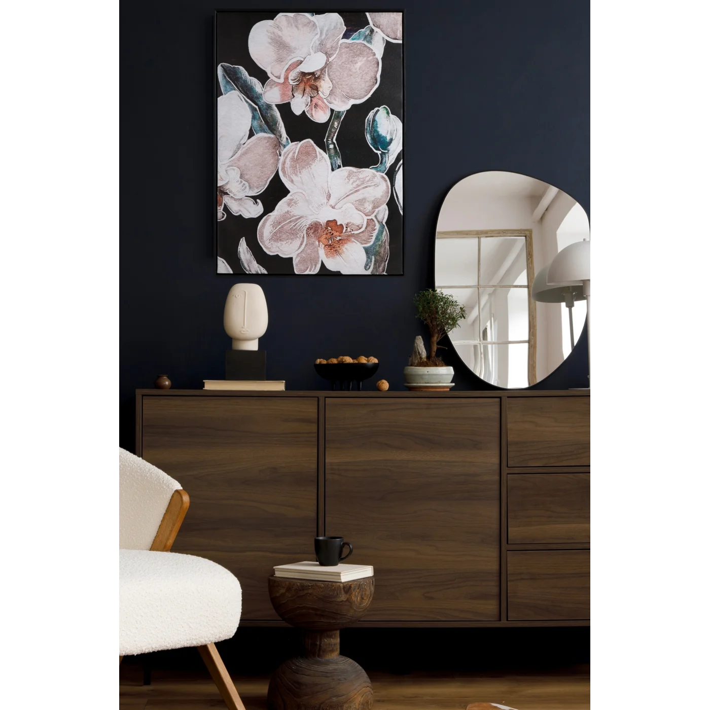 Glezna Orhid A 50/70 cm bēšs/melns - N1 Home