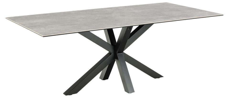 Galds Heva 200x100x75,5 cm pelēka Anista neapstrādāta keramika - N1 Home