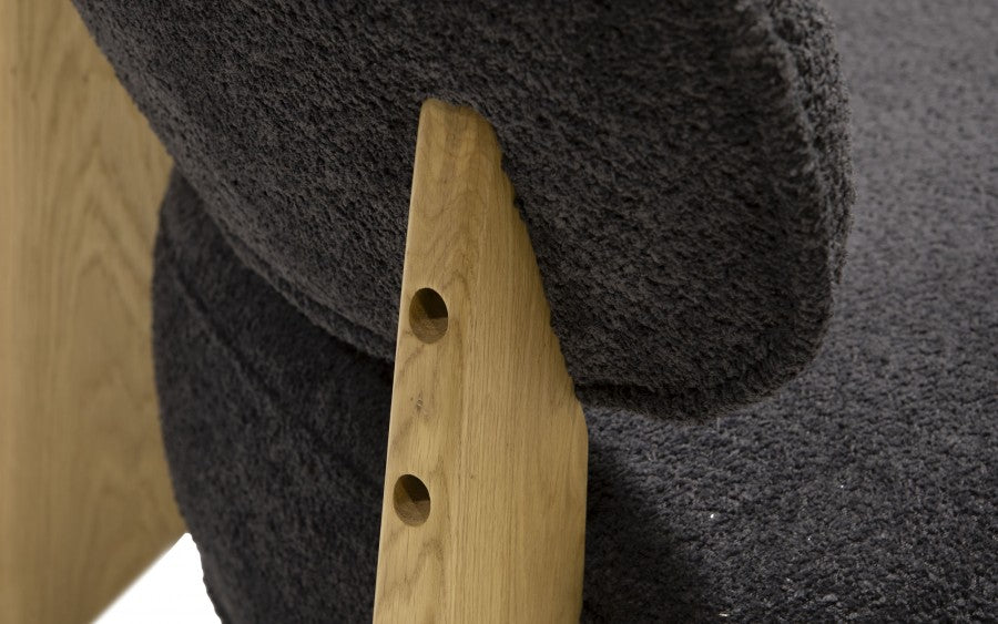 Krēsls Juna Befame 70/79/72 cm bordo/ozols - N1 Home