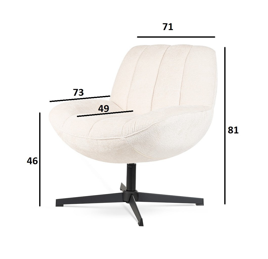 Krēsls LU pelēks 81/49/71 cm - N1 Home