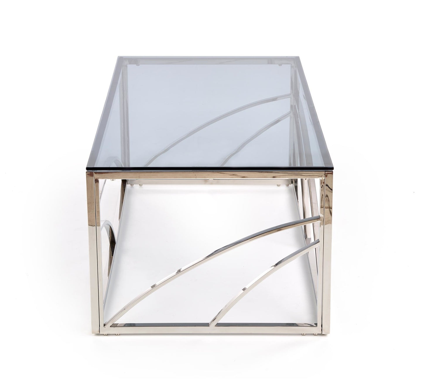 Kafijas galdiņš UC 120/60/45 cm stikls / sudrabs - N1 Home