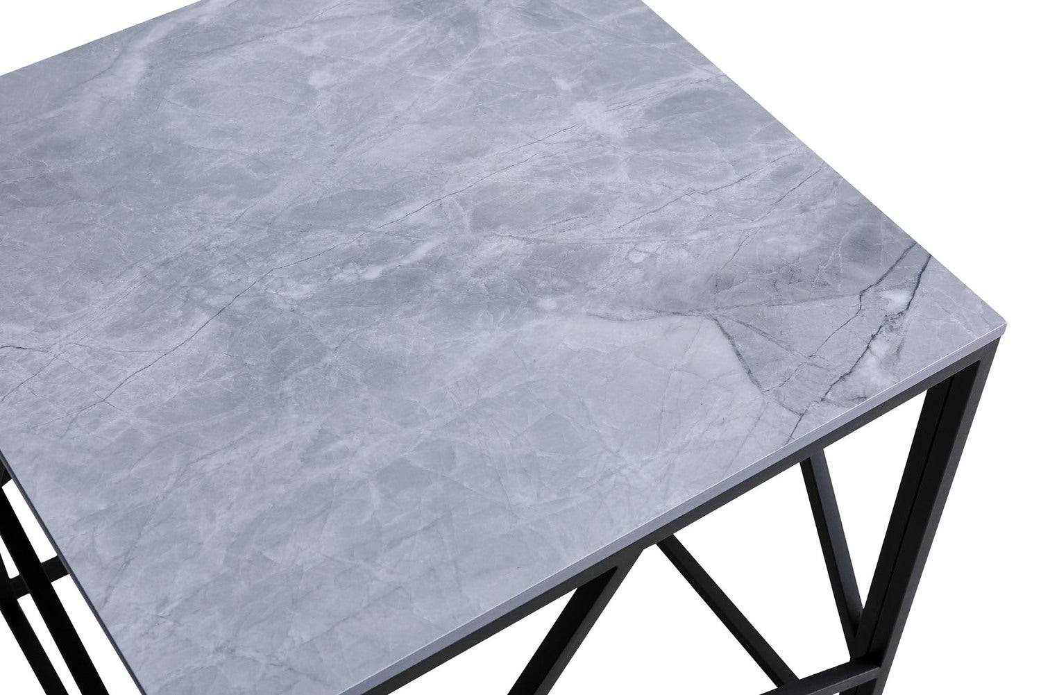 Kafijas galdiņš UN 55/55/55 cm pelēks marmors - N1 Home