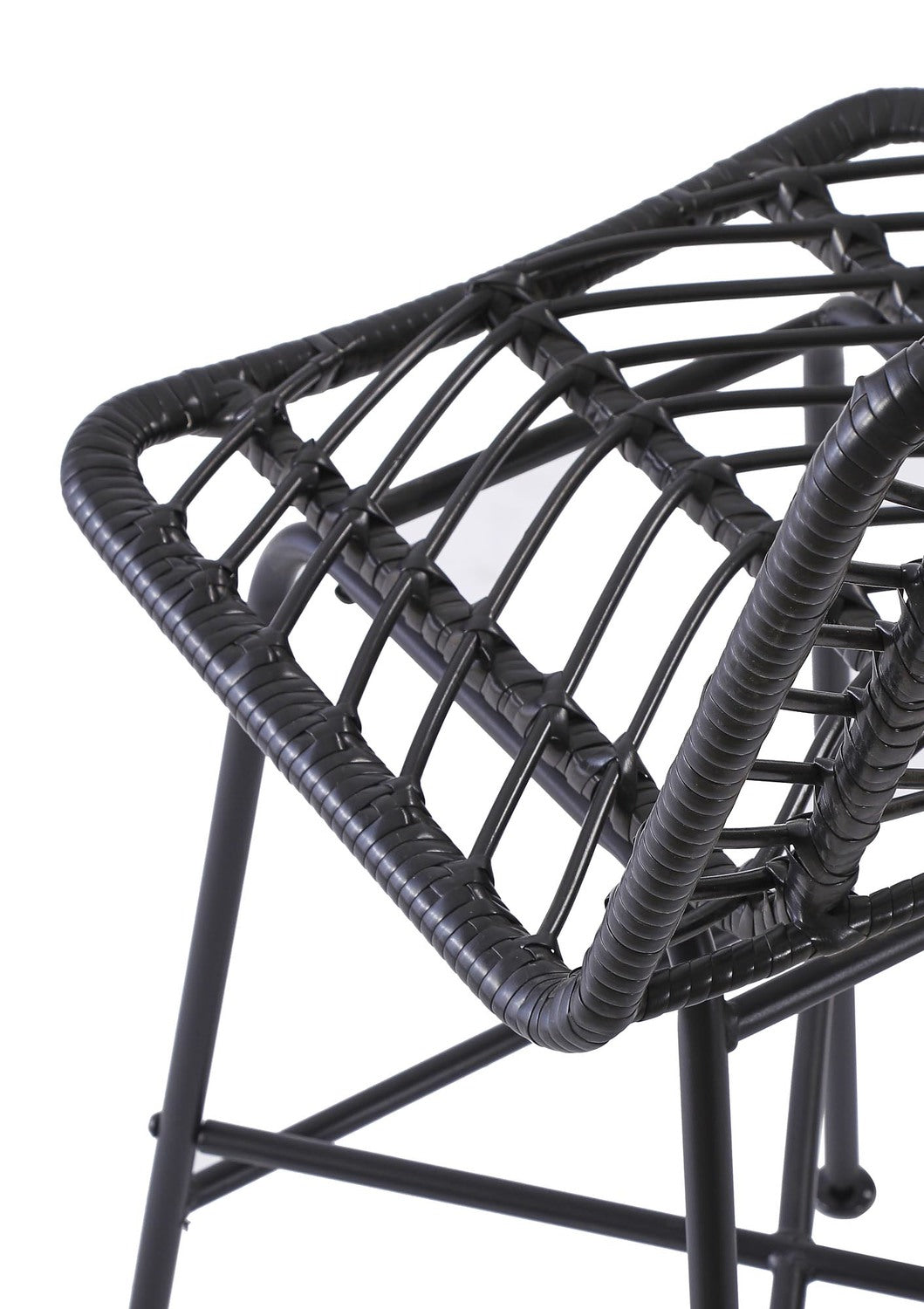 MD krēsls melns rotang 47/57/113/77 cm - N1 Home