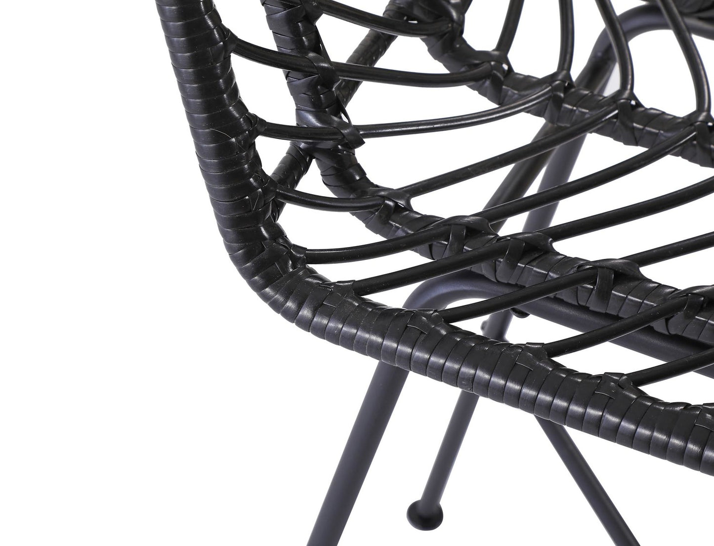 MD krēsls melns rotang 47/57/113/77 cm - N1 Home