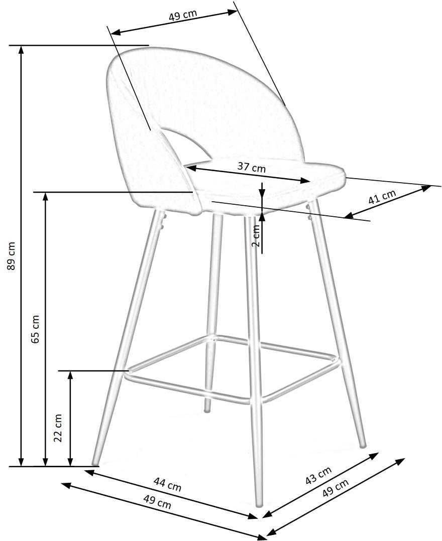 JE krēsls pelēks 48/49/89/65 cm - N1 Home