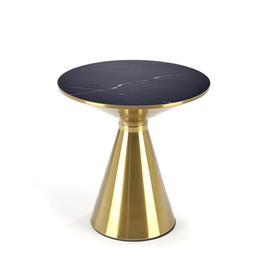 Kafijas galdiņš TR 50/52 cm melns marmors/zelts - N1 Home
