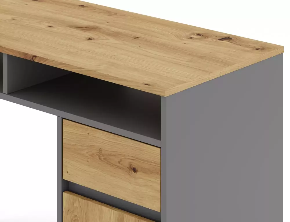 Rakstāmgalds ARE 75/48/110 cm amatnieku ozols / antracīts - N1 Home
