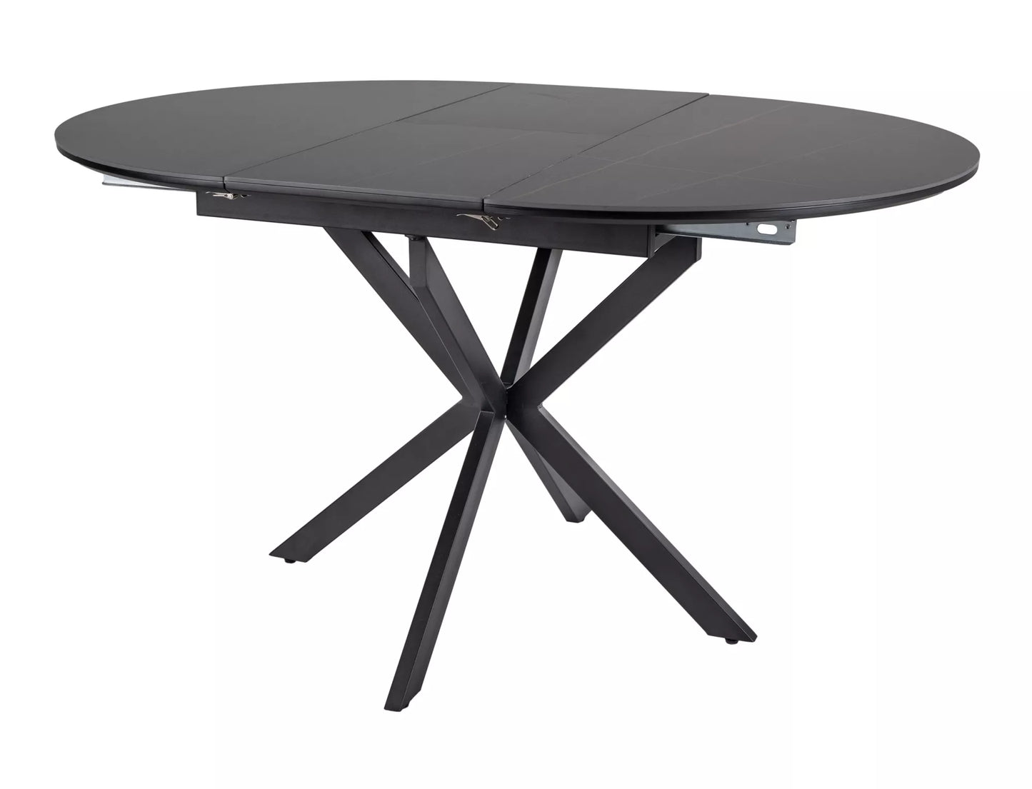 Galds Gast 100-135/100/75 cm matēts melns / matēts melns. - N1 Home