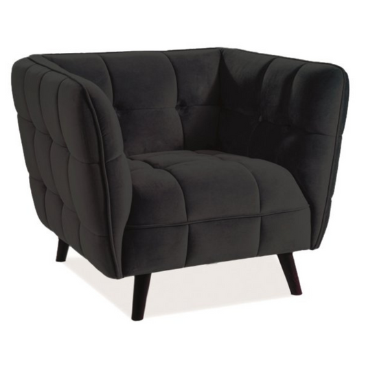 Castello Velvet atzveltnes krēsls melns - N1 Home