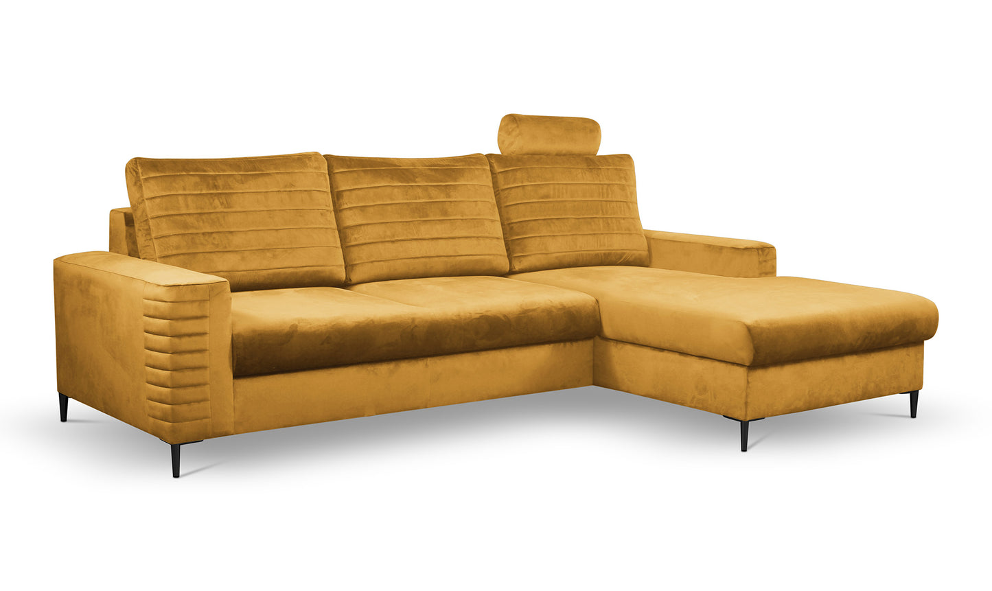 Dīvāns Colis 252/117,5/165 cm mustard - N1 Home