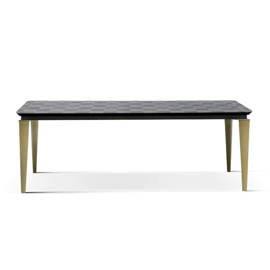 GAMBIT melns galds/matēta zelta kājas 240/100/76 cm - N1 Home