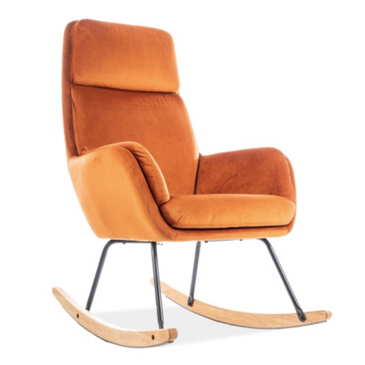 Hoover Velvet oranžais šūpuļkrēsls - N1 Home