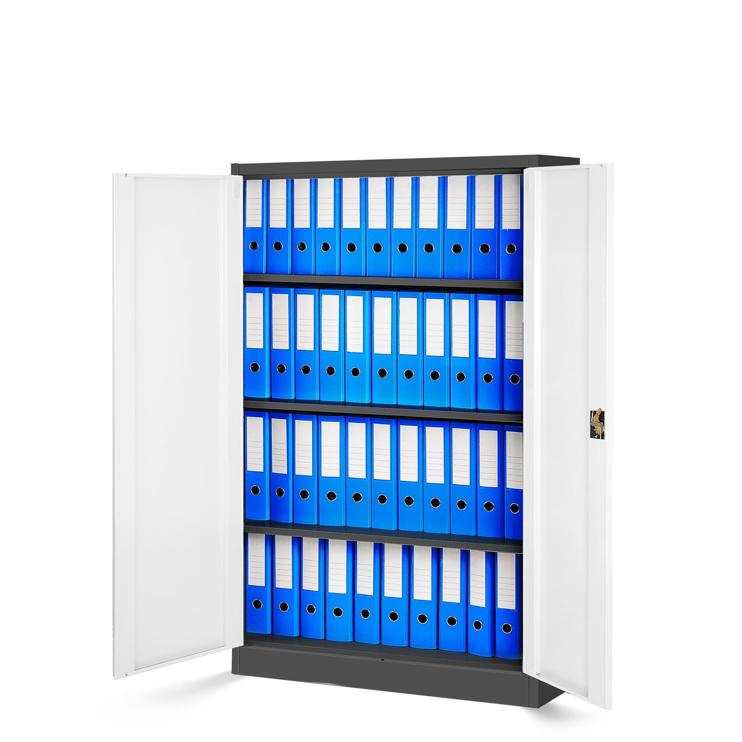 Slēdzams metāla skapis Kev 140/90/40 cm balts/antracīts - N1 Home