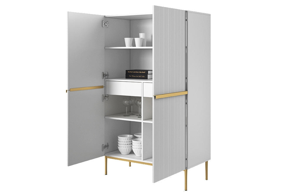 Kumode Austin 100/160/45 cm balts/zelts - N1 Home