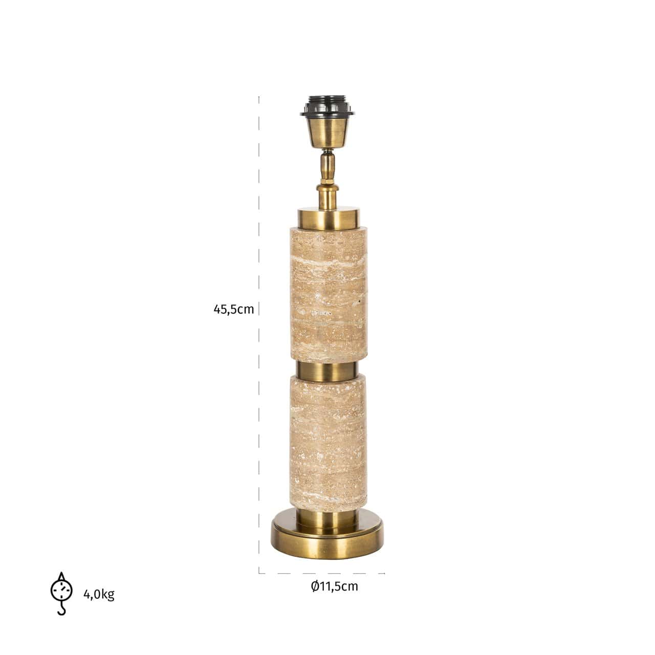 Galda lampa Lis Richmond Interiors 12/12/36,5 cm zelts