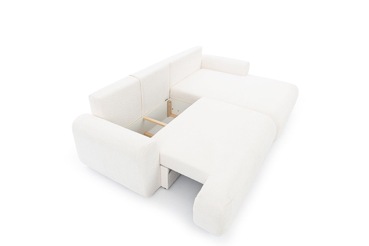 Dīvāns LOTA M bukle stūris 264/84/163 cm krēms - N1 Home