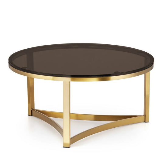 Kafijas galdiņs Dot Design Marron stikls 71x35 cm zelts - N1 Home