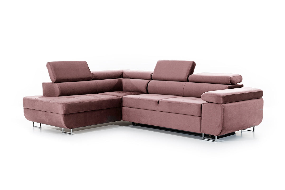 Dīvāns TOKYO kreisais stūris 277/76-98/201 cm violets - N1 Home