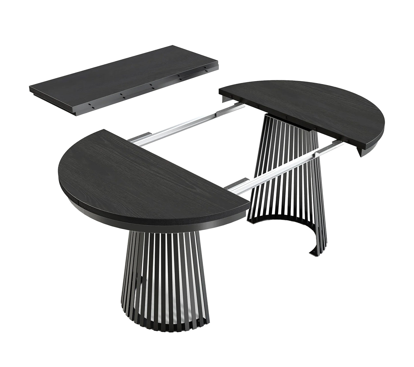 Galds Garid 76/100-180/100 cm melns - N1 Home