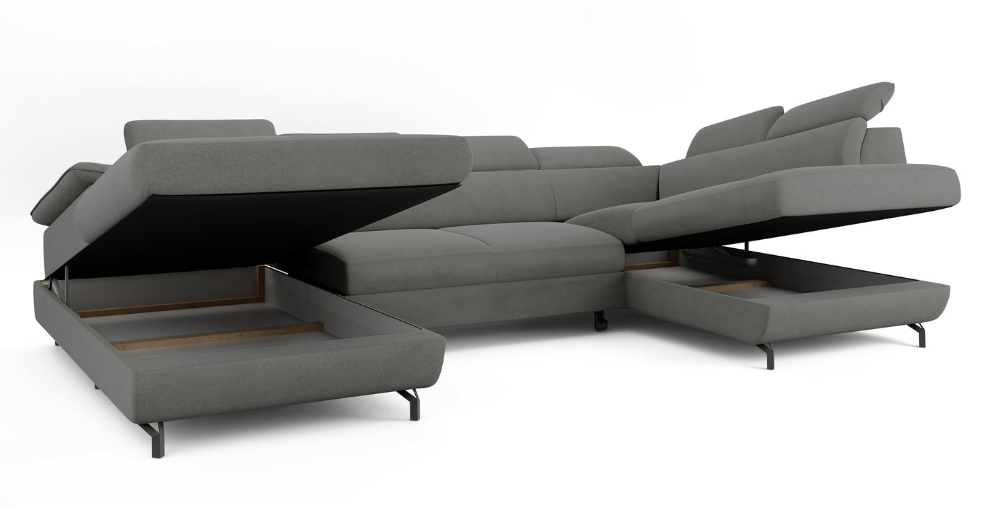 Dīvāns Lamigo U 80/333/203 cm Castel 93