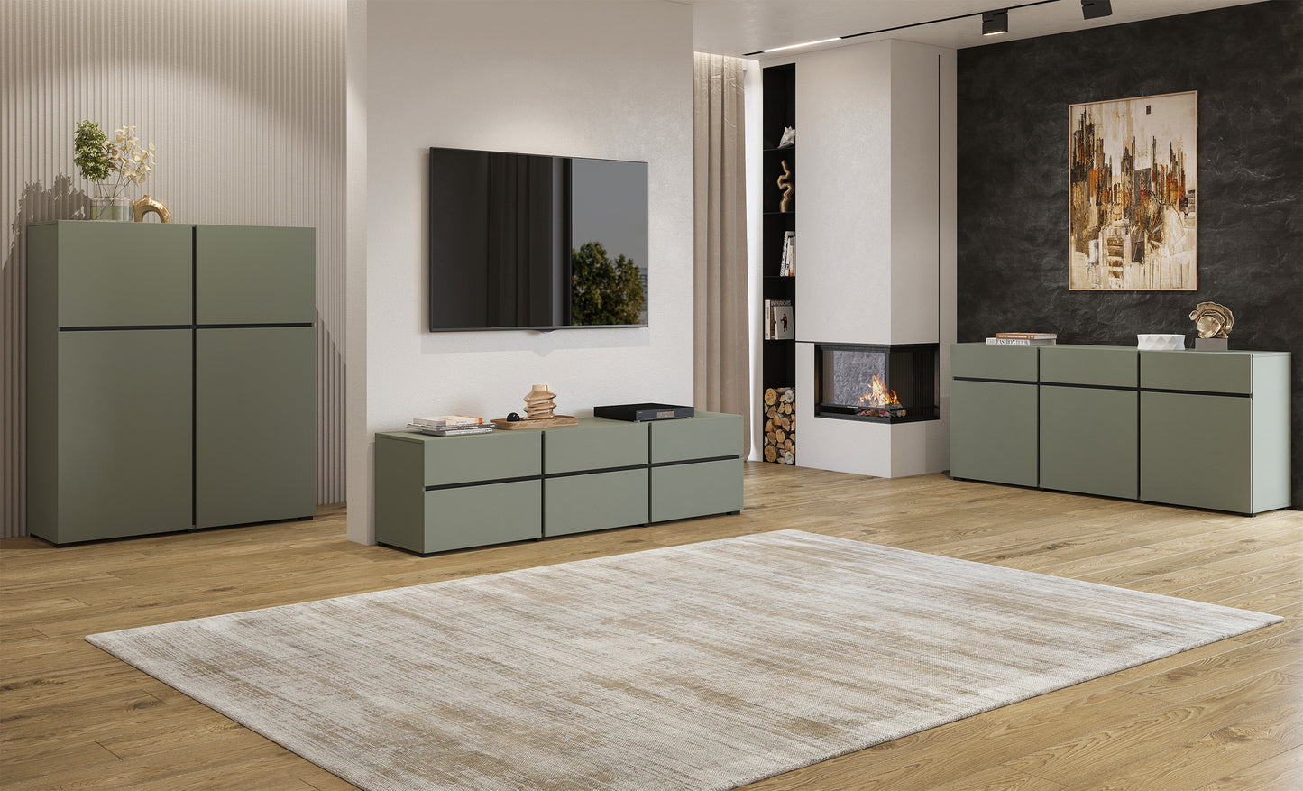 Kumode Kruzat 180/78/40 cm zaļs