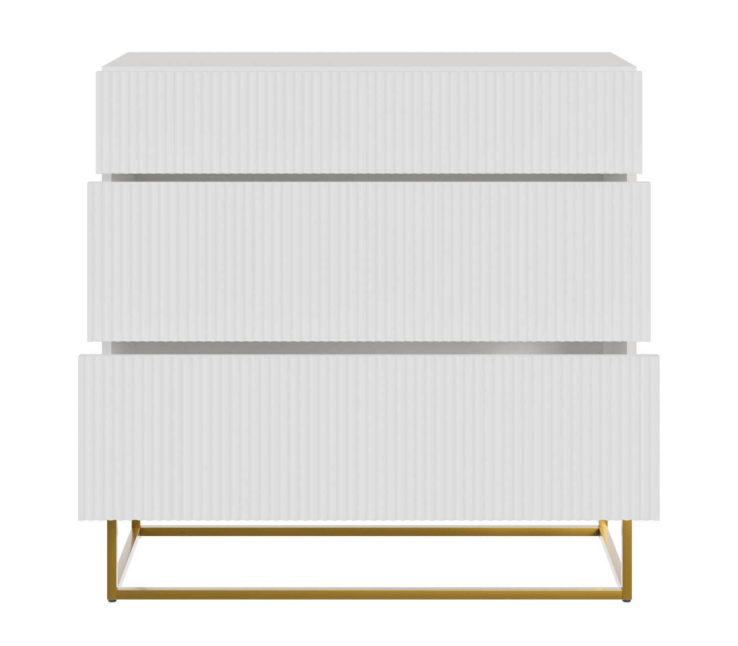 Kumode Velda 90/90/38 cm balts/zelts - N1 Home