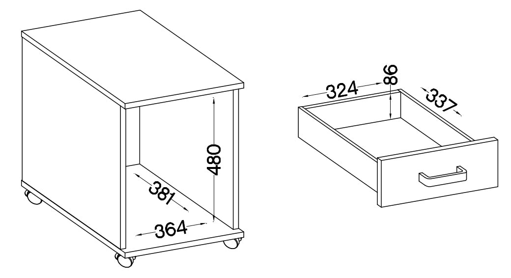 STUN konteiners ar trim atvilktnēm, 40 cm, pelēks - N1 Home