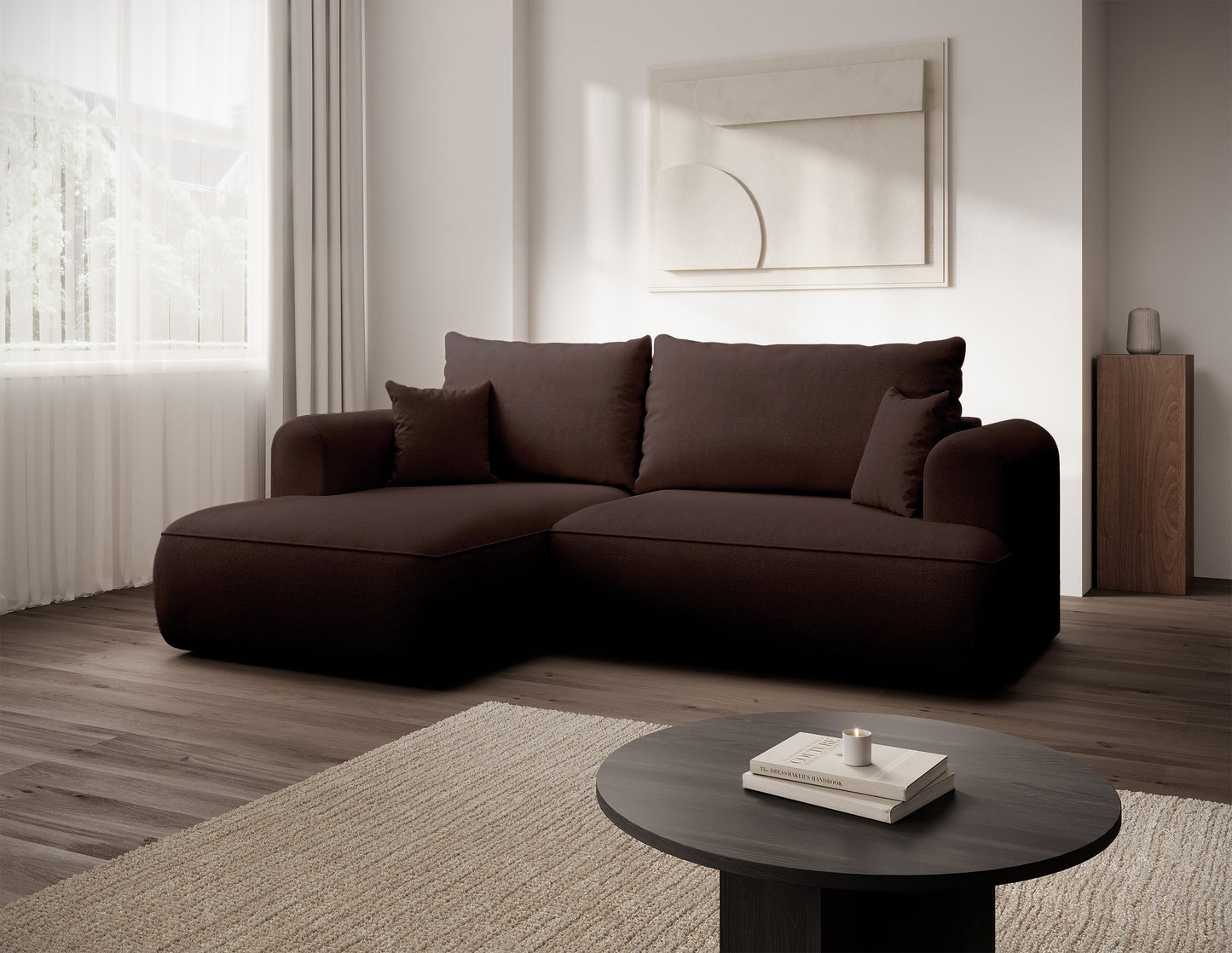 Dīvāns Ovors mini 239/93/156 cm Storm 28 - N1 Home