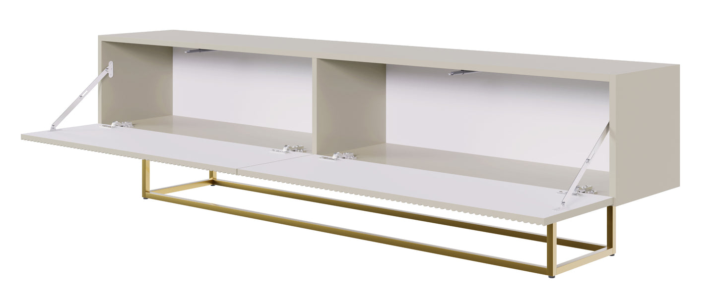 TV skapis Velda 175/46/31 cm bēšs/zelts - N1 Home