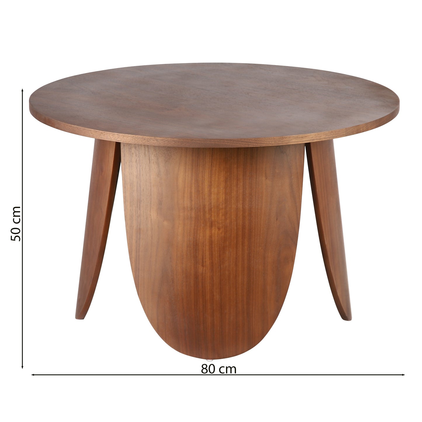 Kafijas galdiņš Vivia 50/80/80 cm rieksts - N1 Home